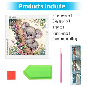 DIY 30X30CM <span class=keywords><strong>Koala</strong></span> Decoración del Hogar Pintura de Diamantes con Forma Irregular Kits de Pintura de Diamantes Modernos para Decoración de Pared - Product Image 5