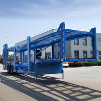 Semi-remorque porte-voitures en acier JINFENG à 2/3 essieux, double pont, robuste, avec train de roulement, couleur personnalisée, capacité de charge de 20001 à 25000 kg