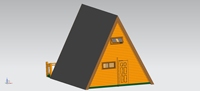 Cabaña Prefabricada Personalizada en Forma de A, Villa de Madera Portátil para Glamping, Casa Triangular Pequeña para Proyectos Turísticos