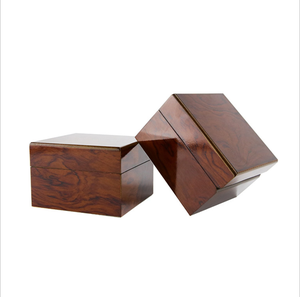 売れ筋高級ブラウン木製ウォッチボックスカスタムロゴ付き滑らかな塗装技術時計ギフト包装 - Product Image 1