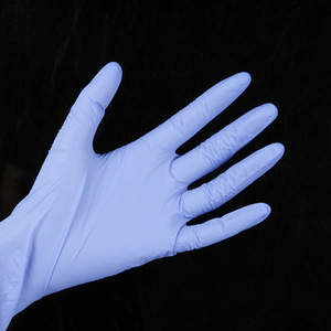 Gants en nitrile fins, doux et confortables, code L M S, violet, 50 pièces, pour la beauté, la coiffure, le nettoyage ménager - Product Image 1