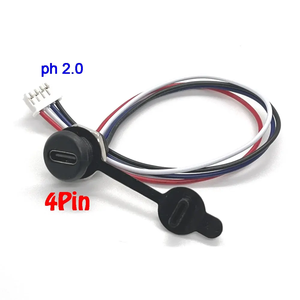 USB-C 连接器 Type-C 防水，带螺母锁定，面板安装式 TPC 防水快速充电插孔 - Product Image 4