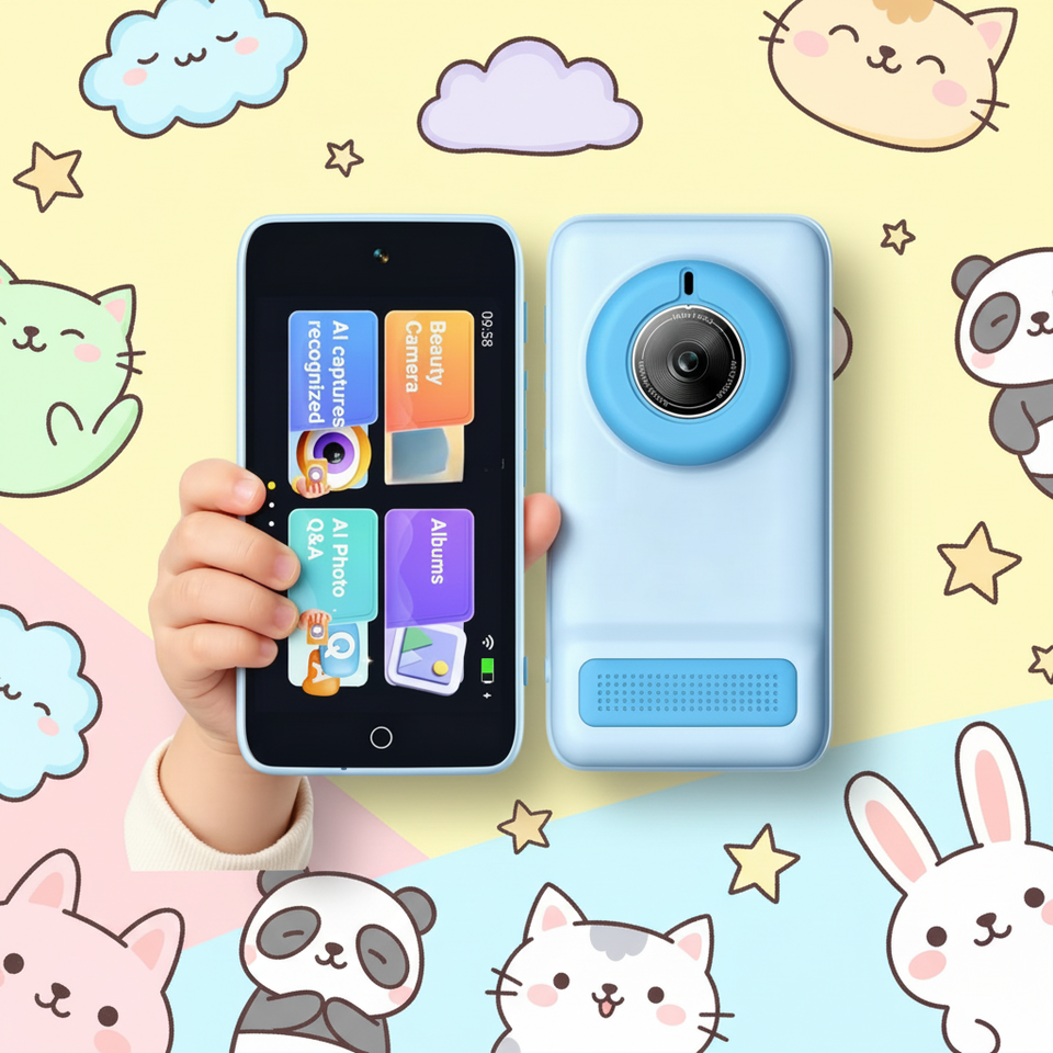 New Cute Kids AI Toy Camera Filter Sticker Text Function, AI Image Q&A ...