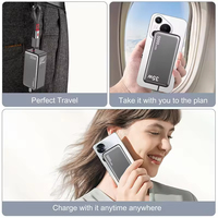 TKT 5000mAh Portable Power Bank Câble de données rétractable Prise pliable Bloc de charge rapide pour iPhone et tablette Chargeur de voyage 35W