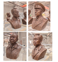 Patung Kepala Tokoh Sejarah Perunggu Kustom Seukuran Asli, Patung Memorial, Pencetakan Lilin Hilang, Patina Panas, Monumen