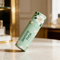 Tube en papier recyclable personnalisé 2-en-1 pour baume à lèvres, parfum solide, déodorant en stick |   Emballage cosmétique écologique double