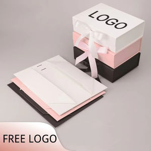 1 unidad de caja de cartón de papel con logotipo personalizado gratuito para regalos de boda, recuerdos de fiesta de cumpleaños, pelucas de mujer y pañuelos - Product Image 1