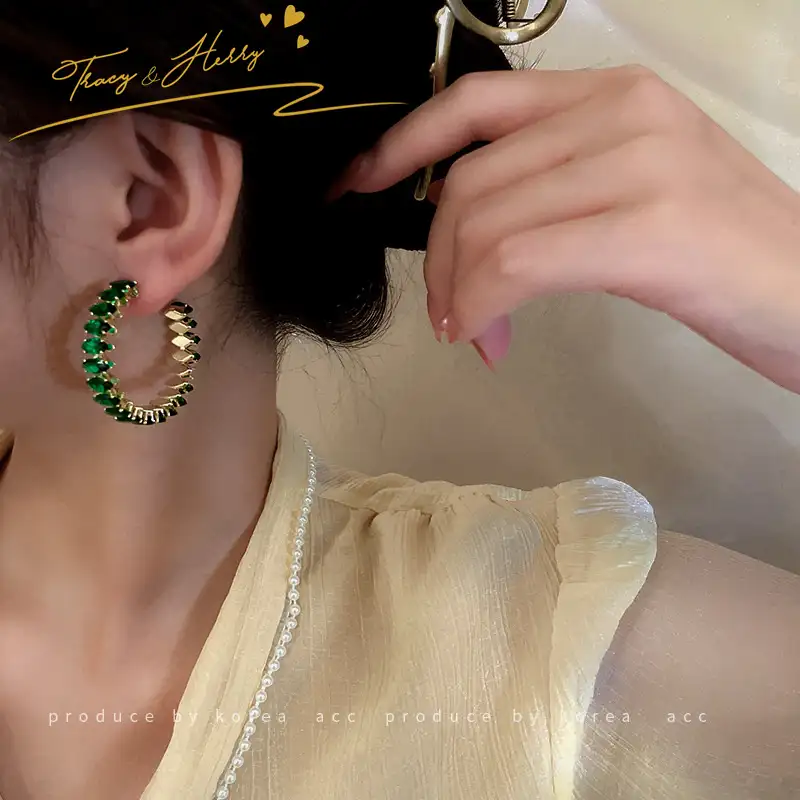 Tracy & Herry orecchini a catena in cristallo di perle con ago in argento 925 nuovi orecchini alla moda gioielli delicati
