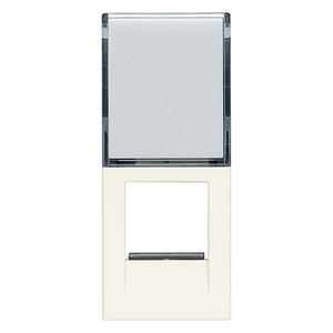 Adattatore per porta Keystone bianco, lunghezza 2,2 pollici, larghezza 5,3 pollici, altezza 1,5 pollici, per montaggio a parete - Product Image 1