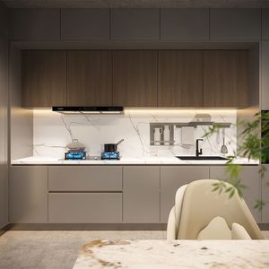 Mobili da Cucina Bianchi Moderni in Compensato Durevole, Stile Shaker, Standard Americano DTC, Chiusura Ammortizzata, <span class=keywords><strong>Top</strong></span> in Marmo, Garanzia 5 Anni - Product Image 4