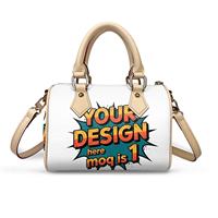 Tas Tangan Wanita Custom Print dengan Pola Warna-warni, Tas Selempang Bahu dengan Tali Lepas Pasang Grosir