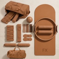 Kit de fitness à domicile FX Premium : Tapis de yoga, haltères en mousse, ensemble de Pilates, Power Ring, barre d'haltères, ensemble d'accessoires personnalisables
