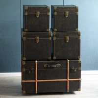 Ensemble multifonctionnel de grandes boîtes de rangement en bois pour table à café pour le salon Rangement décoratif pour les outils et les vêtements