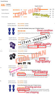 Amerikaans voetbaltenue geborduurde shirts # 8 # 19 # Neven # 18 Jefferson - Product Image 3