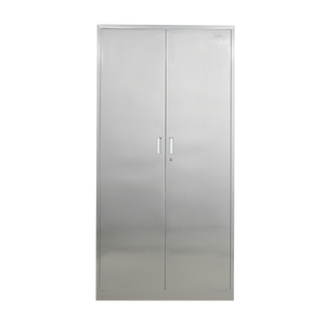 <span class=keywords><strong>ตู้</strong></span>สแตนเลสสองประตูขนาดใหญ่ พร้อมช่องเก็บของด้านบนและด้านล่าง สำหรับสำนักงาน บ้าน และห้องครั<span class=keywords><strong>ว</strong></span> - Product Image 2