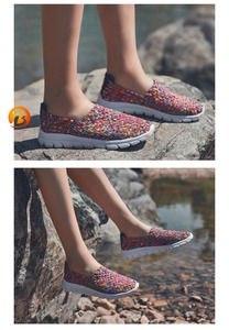 Handmade Phong Cách Giản Dị Nhiều Màu Đi Rong Giày Cho Phụ Nữ Đàn Hồi Lưới Dệt Thoáng Khí Xu Hướng Thời Trang Cho Mùa Xuân Mùa Thu Mùa Hè - Product Image 5