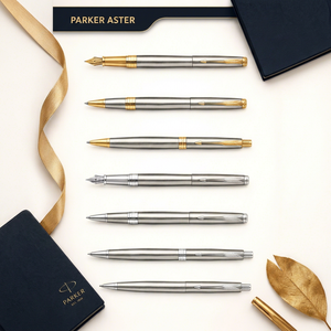Juego de Regalo Promocional de Bolígrafo Ejecutivo Parker Aster de Metal Cepillado, Logotipo Personalizado, Grabado Láser, Impresión UV, Duradero, Larga Duración, Delhi - Product Image 1
