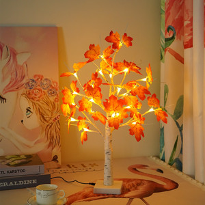 Nhân Tạo Cây Bạch Dương <span class=keywords><strong>Maple</strong></span> Leaf Tree Với LED Ánh Sáng Hình Trang Trí Hoa Cây Đèn Cho Giáng Sinh Lễ Phục Sinh Lễ Tạ Ơn - Product Image 1
