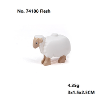 Bloques de Construcción de Animales Adorables, Figuras de Animales Surtidos de Plástico ABS, Ideales para Decoración de Escenas de Bosque, Jardín y Granja, Juguete de Regalo