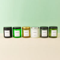 Vente en gros de pots d'aromathérapie en verre de 100 ml avec bouchon en bois, design simple, porte-bougie pour la décoration de la maison
