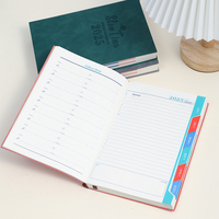 2025 A5 Carnet hebdomadaire d'agenda d'objectif de santé personnalisé Plan d'horaire de 360 jours avec couverture en cuir