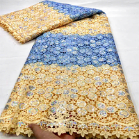 Tissus en dentelle perlée à sequins de haute qualité nigériens, dentelle délicate pour robes de mariée et de soirée