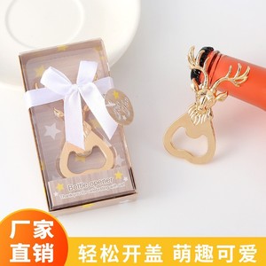 European American Creative Christmas Reindeer <b>Bottle</b> Opener Zinc Alloy Portable <b>Beer</b> Opener <b>Small</b> Gift Wholesale Customization - Product Image 3