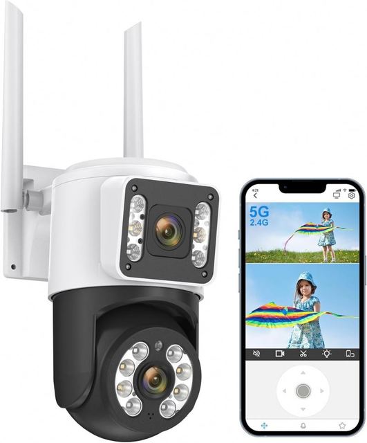 4MP Ziicam Waterproof CCTV Outdoor Wireless Camera Auto Tracking HD 2MP Smart WIFI Dual Camera