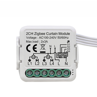 Oferta Especial: Módulo de Interruptor Inteligente Tuya Mini de 1 o 2 Canales para Cortinas Enrollables con Control por Voz y Zigbee Smart Life