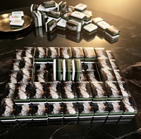 GS Dynamic Gold Kintsugi Ensemble de Mahjong Américain Contemporain en Acrylique 160 Tuiles 4 Couches Texture Irisée Série Artiste Vente en Gros