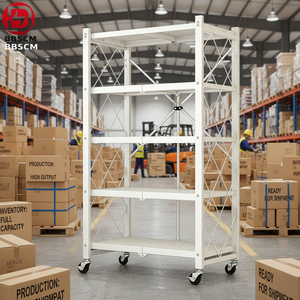 Estante de Almacenamiento de Acero Resistente al Óxido de Uso Medio con Superficie con Recubrimiento en Polvo, Diseño sin Pernos para Cocina, Sala de Estar, Estantes Apilables - Product Image 1