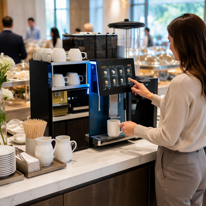 Machine à café professionnelle Bean-to-Cup de qualité commerciale avec menu programmable pour café, hôtel, salon, camion de restauration - Product Image 2