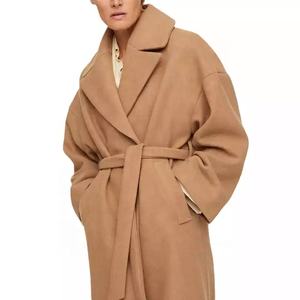 <span class=keywords><strong>2022</strong></span> moda personalizada otoño diseñador señora venta al por mayor Otoño e Invierno grueso <span class=keywords><strong>c</strong></span>álido mezcla mujeres gabardina larga lana mínimo abrigo de lujo - Product Image 2