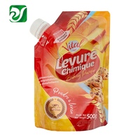 Buse d'angle Doypack sac d'emballage de liquide pour boisson de jus imprimé sur mesure 1L pochette à bec verseur pour poudre debout