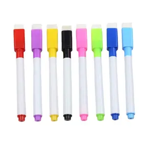 Индивидуальная оптовая продажа стираемых цветных маркеров, сухая стираемая доска, ручка для рисования с кисточкой