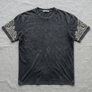 Camiseta de hombre personalizada vintage con lavado ácido, de algodón 100% de alto gramaje, estilo streetwear, oversize, manga corta, lisa, con pedrería, a bajo precio. - Product Image 1