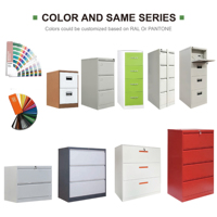 Meuble de rangement de bureau WoMa Knock Down, armoire à quatre tiroirs en métal, conception à verrouillage central, robuste, pour l'école, le bureau, la maison