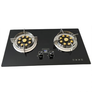 Table <strong>Top</strong> Smart Cooktops Touch Screen Cooking Stove Fierce Fire <strong>Wok</strong> 2 burner Digital Gas Cooker - Product Image 1