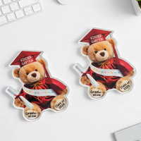 Plaque de diplôme personnalisée en acrylique en forme d'ours, promotion 2026, cadeau de fin d'année pour enfants de maternelle