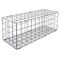 Caisse de gabion rectangulaire mince de 4 mm avec revêtement Galfan, 2 m x 0,5 m x 0,5 m, robuste, facilement assemblable, pour murs de soutènement en roche