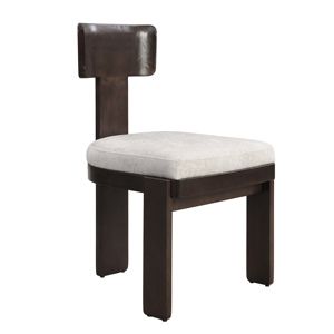 OE HOME Ensemble de 2 chaises de salle à manger rembourrées en velours de style mi-siècle, meubles de salle à manger durables et écologiques, pieds en bois brun foncé - Product Image 5