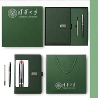 Bloc-notes avec logo personnalisé, coffret cadeau pour ordinateur de bureau, ensemble de trois pièces avec stylo