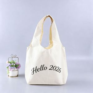 Bolsa de Mano de Lona Resistente con Logotipo Personalizado, Bolsa de Compras de Playa de Algodón para Mujer - Product Image 1