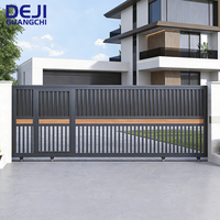 Photos de portails coulissants électriques en aluminium au design simple pour maisons