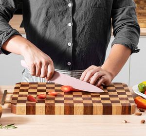 Planche à découper en bois personnalisée, nouvelle, gravée au laser, pour la cuisine, la découpe de viande, de fruits et de légumes, compatible couteaux, plateau de service, passe au lave-vaisselle - Product Image 3