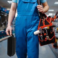 Sac de rangement antichoc pour outils avec fermeture éclair et poche en filet, multi-usages pour outils et gadgets quotidiens