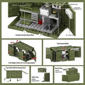 Venta caliente niño modelo militar juguete ABS plástico bloques de construcción 40 piezas conjunto 1:1 escala edificios modernos tema para almacén - Product Image 4