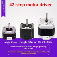 Moteur pas à pas NEMA 17 pour imprimantes 3D, machines de gravure et d'écriture - 12V DC 42 /Rev 1.8, Hauteur : 23, 33, 40, 47, 48, 60 mm