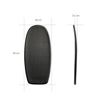 Planche hydrofoil en carbone légère de style classique 83*38cm JFS Pump83 noire, niveau expert, unisexe, pour lacs, rivières, océan
