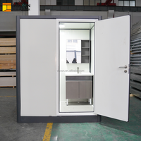 Toilettes portables et cabine de douche avec structure en acier galvanisé, salle de bain mobile pour chantier